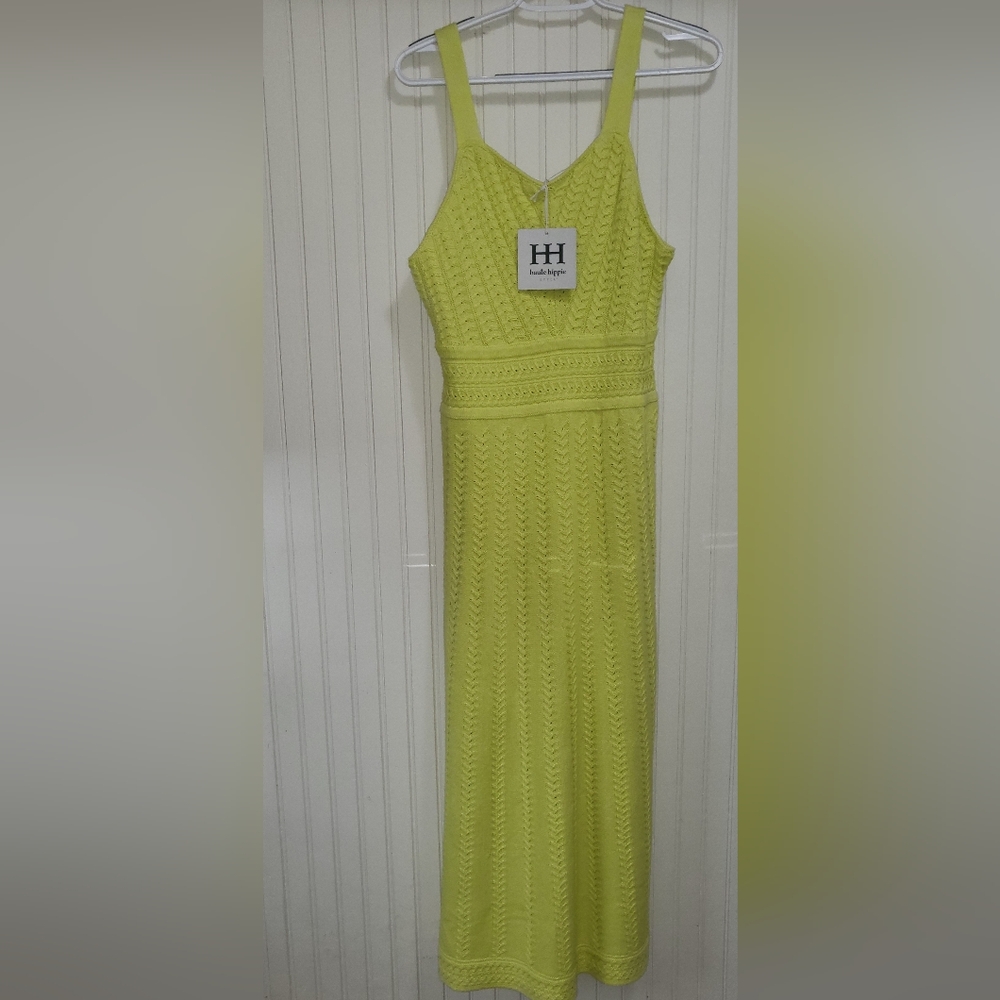 Haute Hippie Yellow Knit Dress